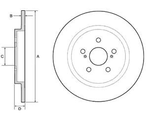 DELPHI Bremsscheibe TOYOTA,LEXUS BG4650C 4243152160 Bremsscheiben,Scheibenbremsen von Delphi