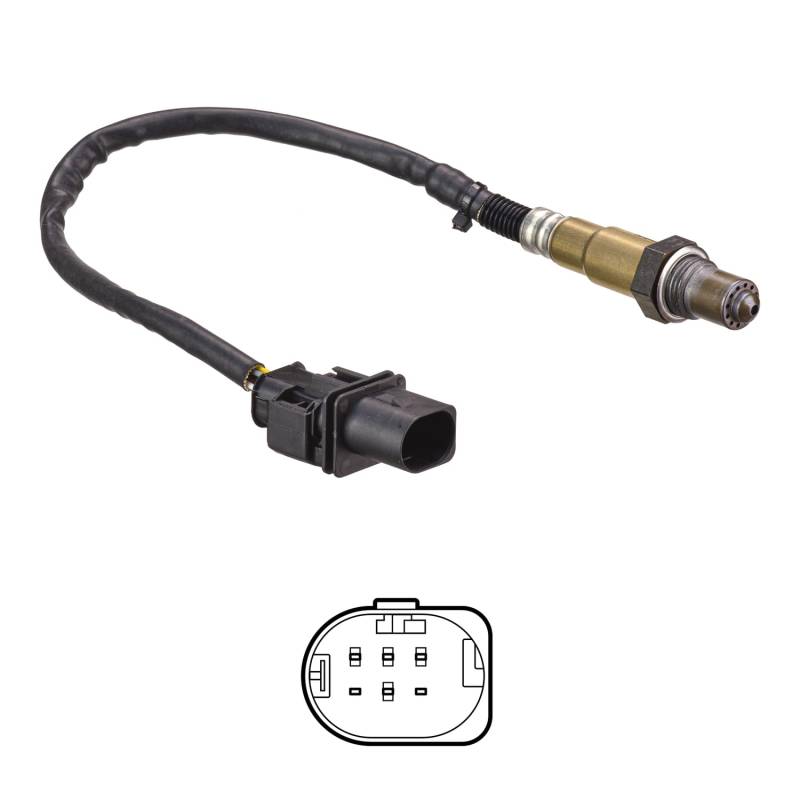 DELPHI ES21299-12B1 Lambdasonde vor Katalysator, vorne Oxygen O2 Sensor Breitband-Lambda-Sonde, Beheizt 320mm von Delphi
