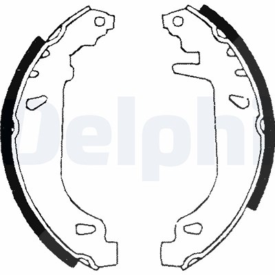 Delphi Bremsbackensatz [Hersteller-Nr. LS1681] für Citroën, Peugeot von Delphi
