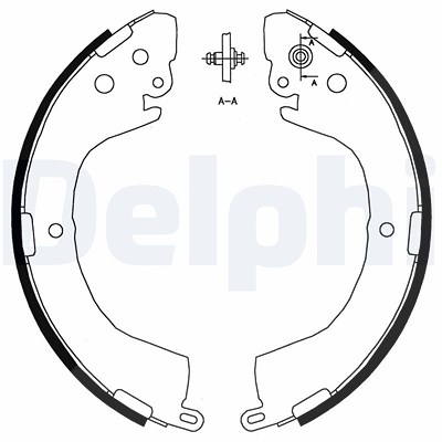 Delphi Bremsbackensatz [Hersteller-Nr. LS1826] für Mitsubishi von Delphi