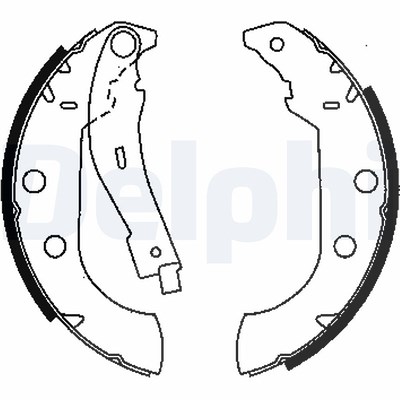 Delphi Bremsbackensatz [Hersteller-Nr. LS1833] für Citroën, Peugeot von Delphi