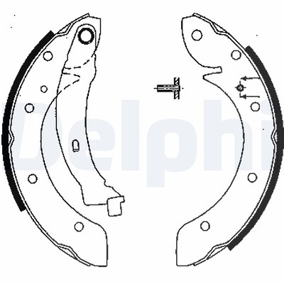 Delphi Bremsbackensatz [Hersteller-Nr. LS1838] für Renault von Delphi