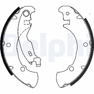 Delphi Bremsbackensatz [Hersteller-Nr. LS1840] für Fiat von Delphi
