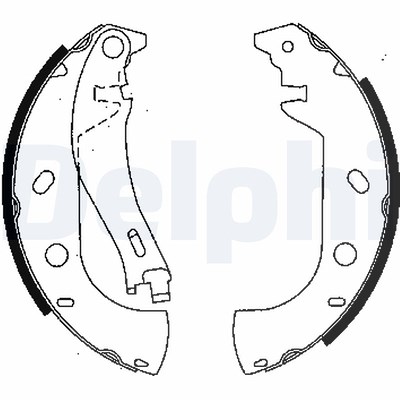 Delphi Bremsbackensatz [Hersteller-Nr. LS1847] für Fiat von Delphi