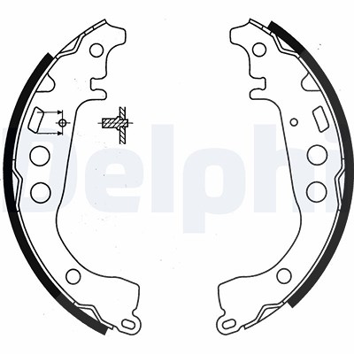 Delphi Bremsbackensatz [Hersteller-Nr. LS1854] für Toyota von Delphi