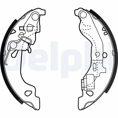 Delphi Bremsbackensatz [Hersteller-Nr. LS1858] für Fiat von Delphi