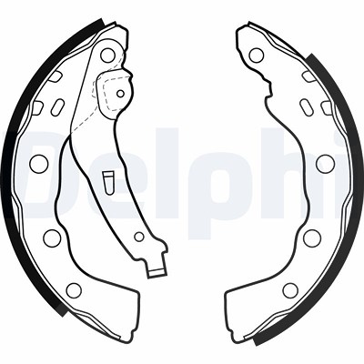 Delphi Bremsbackensatz [Hersteller-Nr. LS1880] für Isuzu, Mitsubishi von Delphi