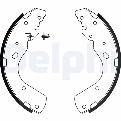 Delphi Bremsbackensatz [Hersteller-Nr. LS1897] für Ford, Mazda von Delphi