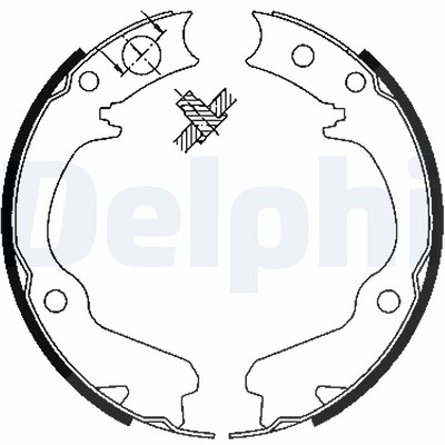 Delphi Bremsbackensatz [Hersteller-Nr. LS1899] für Subaru von Delphi