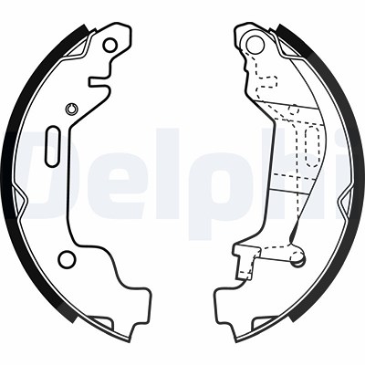 Delphi Bremsbackensatz [Hersteller-Nr. LS1927] für Opel, Vauxhall von Delphi