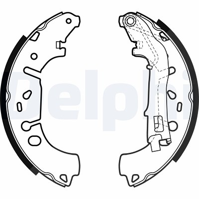 Delphi Bremsbackensatz [Hersteller-Nr. LS1981] für Fiat, Opel von Delphi
