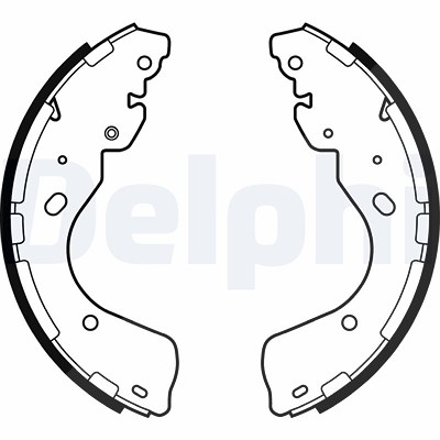 Delphi Bremsbackensatz [Hersteller-Nr. LS2080] für Ford, Nissan, Renault von Delphi