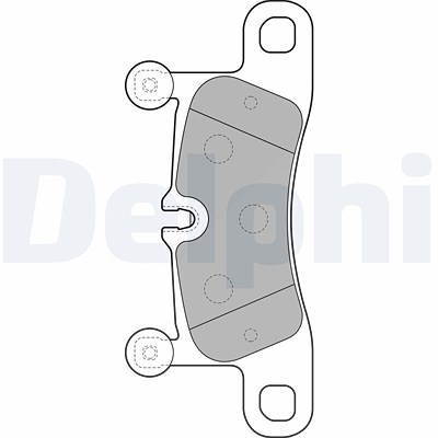 Delphi Bremsbelagsatz, Scheibenbremse [Hersteller-Nr. LP2233] für Porsche, VW von Delphi