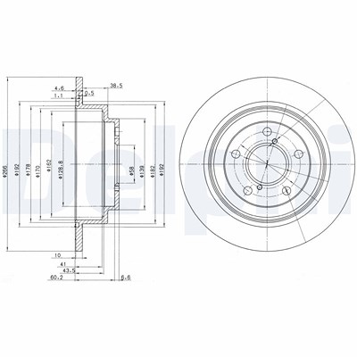 Delphi Bremsscheibe [Hersteller-Nr. BG2826] für Subaru von Delphi