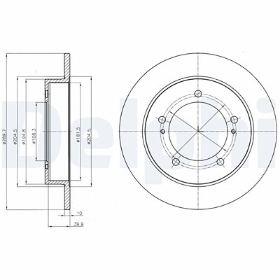 Delphi Bremsscheibe [Hersteller-Nr. BG4289] für Suzuki von Delphi