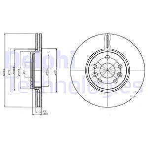 Delphi Bremsscheibe [Hersteller-Nr. BG4338] für Renault von Delphi