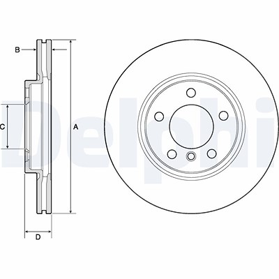 Delphi Bremsscheibe [Hersteller-Nr. BG4771C] für Mini von Delphi