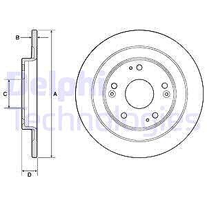 Delphi Bremsscheibe [Hersteller-Nr. BG4773C] für Honda von Delphi