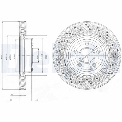 Delphi Bremsscheibe [Hersteller-Nr. BG9076C] für Mercedes-Benz von Delphi
