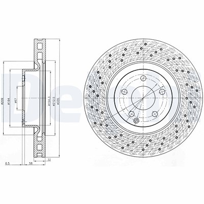 Delphi Bremsscheibe [Hersteller-Nr. BG9093C] für Mercedes-Benz von Delphi