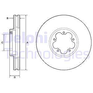 Delphi Bremsscheibe [Hersteller-Nr. BG9176C] für Ford von Delphi