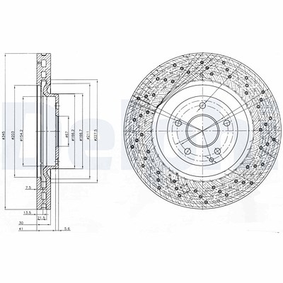 Delphi Bremsscheibe [Hersteller-Nr. BG9876] für Mercedes-Benz von Delphi