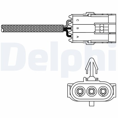 Delphi Lambdasonde [Hersteller-Nr. ES10995-12B1] für Renault von Delphi