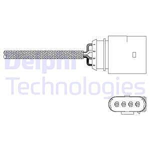 Delphi Lambdasonde [Hersteller-Nr. ES20343-12B1] für Audi, VW von Delphi