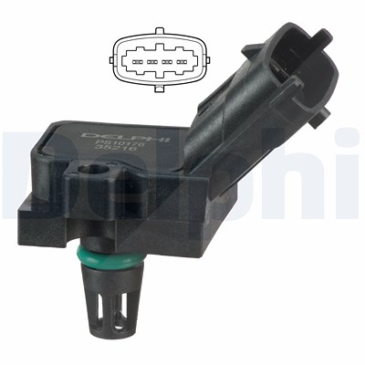 Delphi Luftdrucksensor, Höhenanpassung [Hersteller-Nr. PS10176] für Ford, Jaguar, Land Rover, Volvo von Delphi