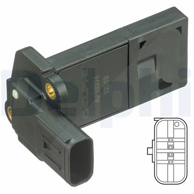 Delphi Luftmassenmesser [Hersteller-Nr. AF10374-12B1] für Ford, Volvo von Delphi