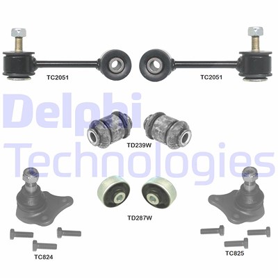 Delphi Reparatursatz, Querlenker [Hersteller-Nr. TC1970KIT] für Seat, Skoda, VW von Delphi