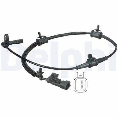 Delphi Sensor, Raddrehzahl [Hersteller-Nr. SS20358] für Chevrolet von Delphi