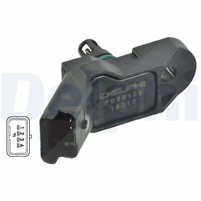 Delphi Sensor, Saugrohrdruck [Hersteller-Nr. PS10128] für Citroën, Fiat, Peugeot von Delphi
