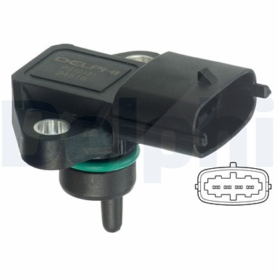 Delphi Sensor, Saugrohrdruck [Hersteller-Nr. PS10151] für Hyundai, Kia von Delphi