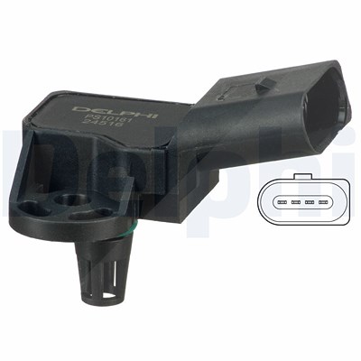 Delphi Sensor, Saugrohrdruck [Hersteller-Nr. PS10161] für Audi, Cupra, Seat, Skoda, VW von Delphi