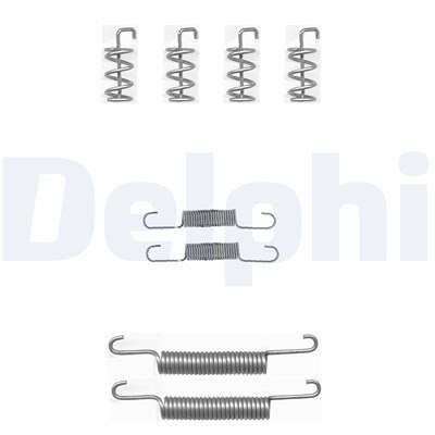 Delphi Zubehörsatz, Feststellbremsbacken [Hersteller-Nr. LY1324] für Volvo von Delphi
