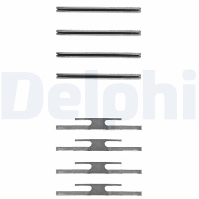 Delphi Zubehörsatz, Scheibenbremsbelag [Hersteller-Nr. LX0055] für Daewoo, Opel, Vauxhall von Delphi
