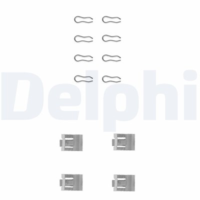 Delphi Zubehörsatz, Scheibenbremsbelag [Hersteller-Nr. LX0075] für Abarth, Alfa Romeo, Autobianchi, Fiat, Lancia, Seat von Delphi