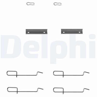 Delphi Zubehörsatz, Scheibenbremsbelag [Hersteller-Nr. LX0142] für Citroën, Nissan, Peugeot, Renault von Delphi
