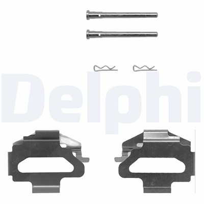 Delphi Zubehörsatz, Scheibenbremsbelag [Hersteller-Nr. LX0150] für Citroën, Fiat, Ford, Peugeot, Renault von Delphi