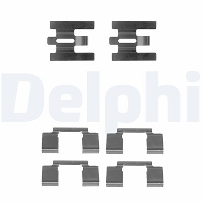 Delphi Zubehörsatz, Scheibenbremsbelag [Hersteller-Nr. LX0224] für Volvo von Delphi