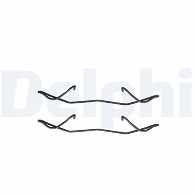 Delphi Zubehörsatz, Scheibenbremsbelag [Hersteller-Nr. LX0236] für Alfa Romeo, BMW, Cadillac, Chrysler, Citroën, Dacia, Ds, Fiat, Ford, Honda, Lancia, von Delphi