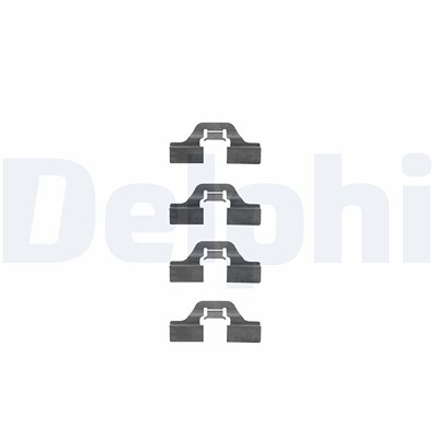 Delphi Zubehörsatz, Scheibenbremsbelag [Hersteller-Nr. LX0307] für Alfa Romeo, Audi, Autobianchi, Citroën, Ds, Fiat, Lancia, Mazda, Opel, Peugeot, Ren von Delphi