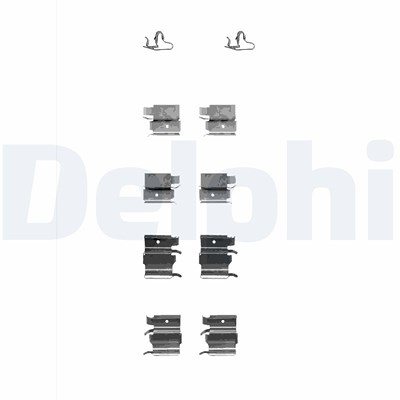 Delphi Zubehörsatz, Scheibenbremsbelag [Hersteller-Nr. LX0339] für Mazda, Mitsubishi, Toyota von Delphi