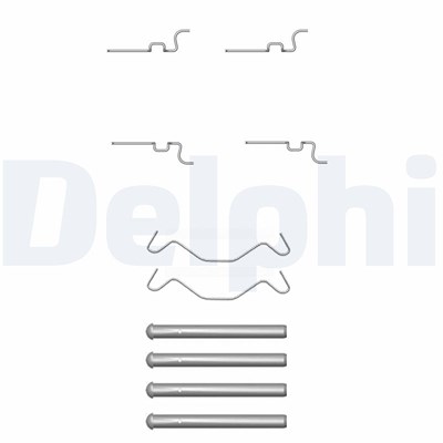 Delphi Zubehörsatz, Scheibenbremsbelag [Hersteller-Nr. LX0435] für Mitsubishi, Toyota von Delphi