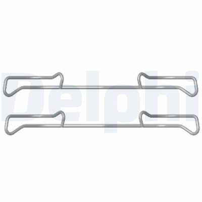 Delphi Zubehörsatz, Scheibenbremsbelag [Hersteller-Nr. LX0436] für Audi, Citroën, Peugeot, Porsche, Renault, Seat, Skoda, VW von Delphi