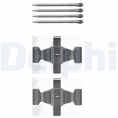 Delphi Zubehörsatz, Scheibenbremsbelag [Hersteller-Nr. LX0464] für Mercedes-Benz von Delphi