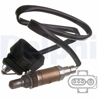 Delphi Lambdasonde [Hersteller-Nr. ES10568-12B1] für Audi, Ford, Seat, VW von Delphi