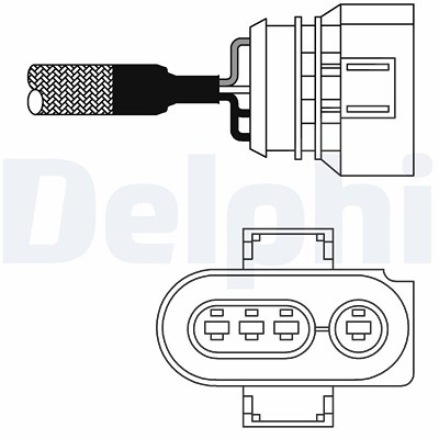 Delphi Lambdasonde [Hersteller-Nr. ES10977-12B1] für Audi, Ford, VW von Delphi