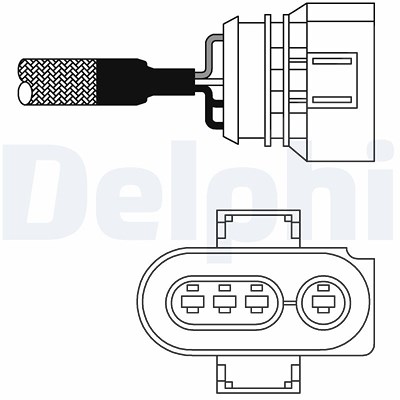 Delphi Lambdasonde [Hersteller-Nr. ES10980-12B1] für Audi, Toyota, VW von Delphi